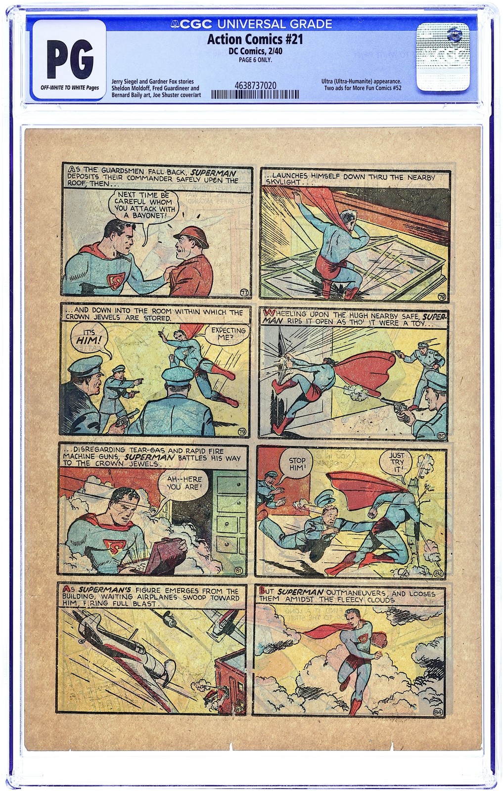 Action Comics (1938 DC) 21 CGC Page 6 Only 4638737020