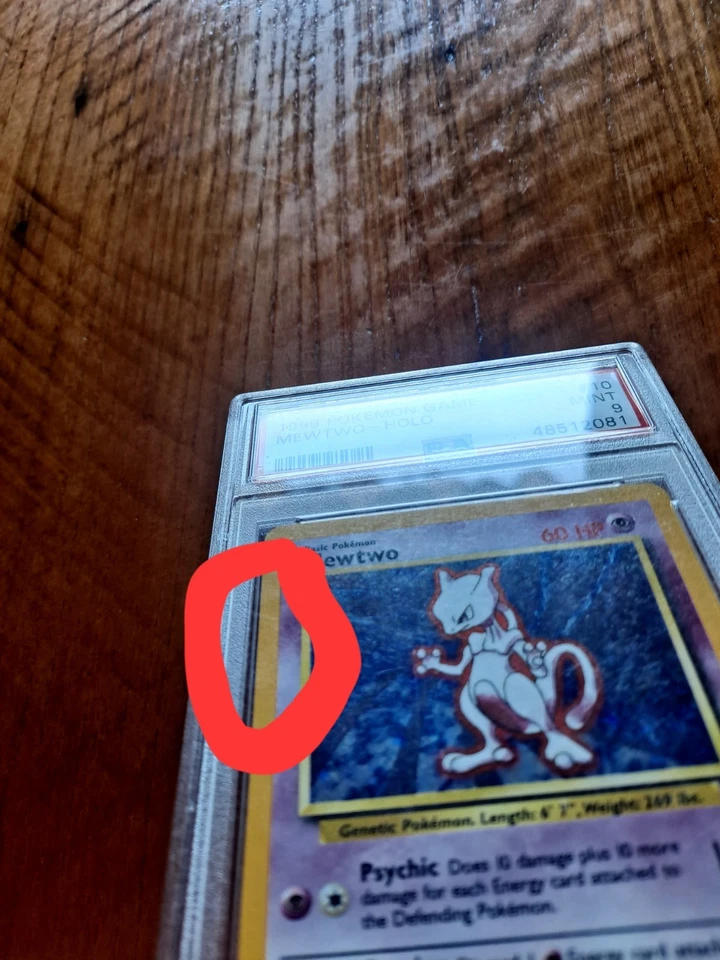 1999 Pokemon Base Set Unlimited #10 Mewtwo Holo Rare PSA 9 - Image 2 of 3