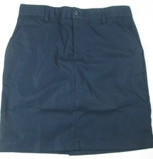 LANDS END Navy School Uniform Active Performance Chino Skort Girls 14 NEW