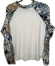 Hurley Women's Long Sleeve Sun Protection Shirt UPF 50 XL Floral Rash Guard Top