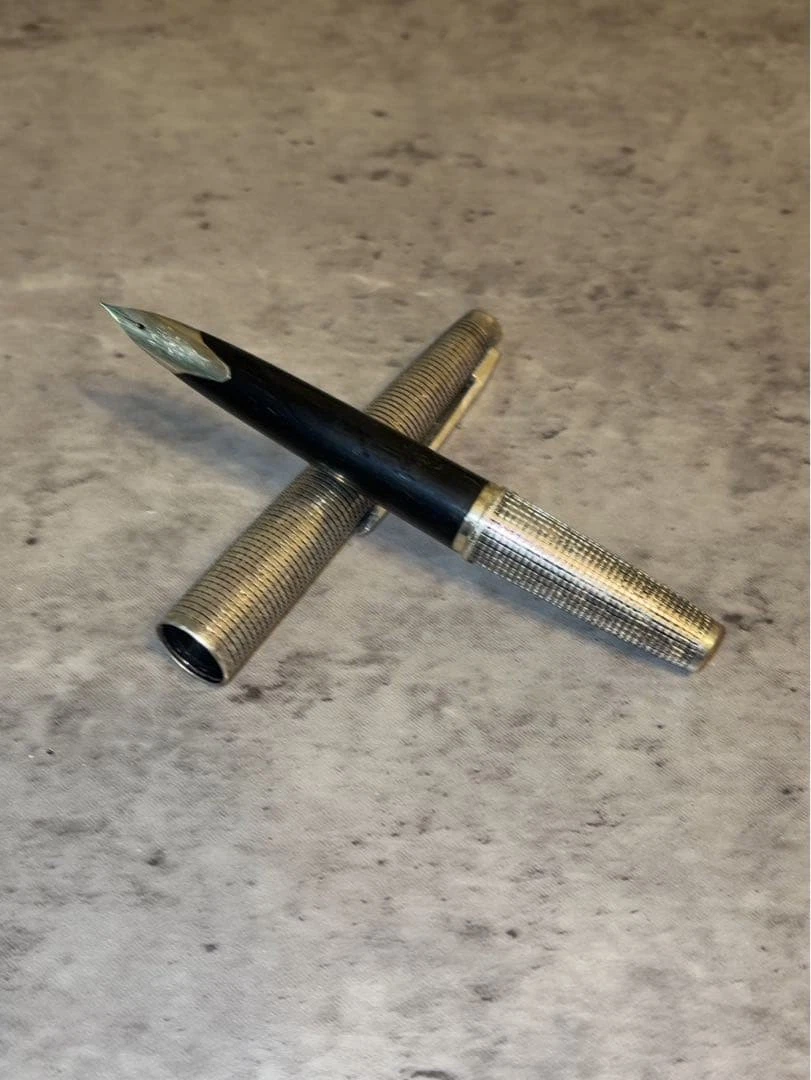 Pilot Sterling Silver Fountain Pen 18K Gold Nib F Vintage Writing