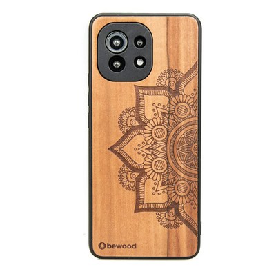 Handyhülle für Xiaomi Mi 11 Lite/5G/5G NE Bewood Apfelbaum Mandala Holzhülle