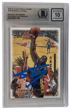 Shaquille O'Neal Signed 2000-01 Fleer Triple Crown BAS Slabbed Auto Grade 10
