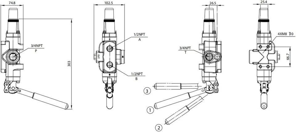 High-Performance 25GPM 3500PSI Log Splitter Valve with Adjustable Detent - Image 4 of 4