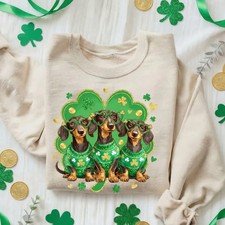 St Patricks Day Dogs Sweatshirt Cute Irish Pet Lover