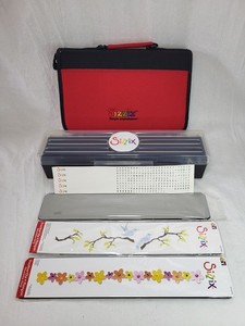 Sizzix Lot - Red Simple Impressions Storage Case, Black Case, Die Strips 