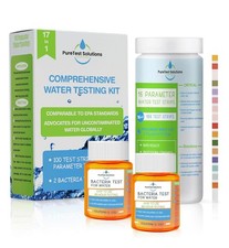 17-in-1 Drinking Water Test Kit – 100 Strips & Bacteria Tests for Lead & More