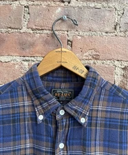 Beams Plus Men’s Flannel Shirt, Sz Medium Slim, 100% Cotton, Japan