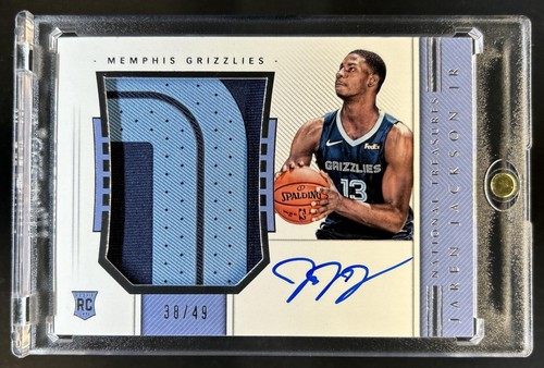 2018-19 National Treasures Jaren Jackson Jr. Rookie Patch Auto Autograph RC #/49