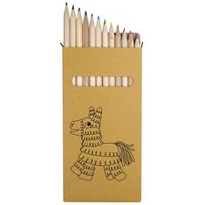 12 x 'Party Pinata' Long 178mm Coloured Pencils / Pencil Set PE00073427 