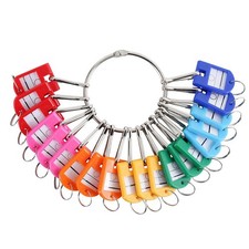 Portable Metal Ring Key Organizer with Spring Hooks & Key Tags with Ring3704
