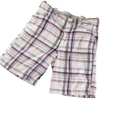 Abercrombie Shorts Boys 16 Multicolor Plaid Cargo 100 Cotton 9 Inseam Casual