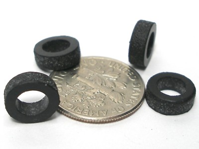 4 Very SHORT & NARROW TYCO TCR & Indy F1 Slot Car Front Racing Tires Unused Orig