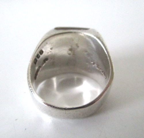 VTG Sterling Silver Men's Tiger's Eye Tapered Band Ring 10g Mexico Sz: 8.5 AZJ - Picture 4 of 8