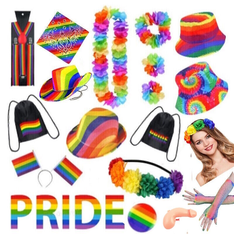 Orgullo Lgbtqia + 2025 Arcoiris Desfile Festival Traje Disfraz Accesorios Lote
