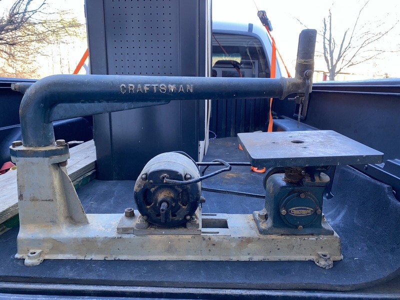 TUFF FIND!ANTIQUE Sears Craftsman Scroll Saw, Jig Saw,ALL ORIGINAL GOOD PAINT!!!