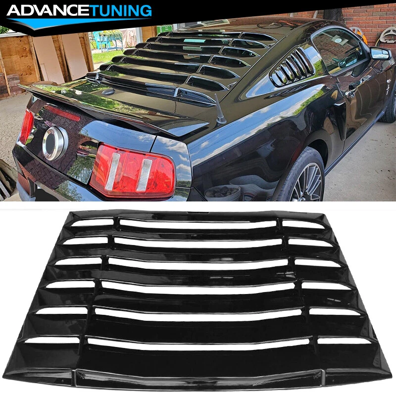 Fits 05 14 Ford Mustang Coupe Gloss Black Rear Window Louver Sun