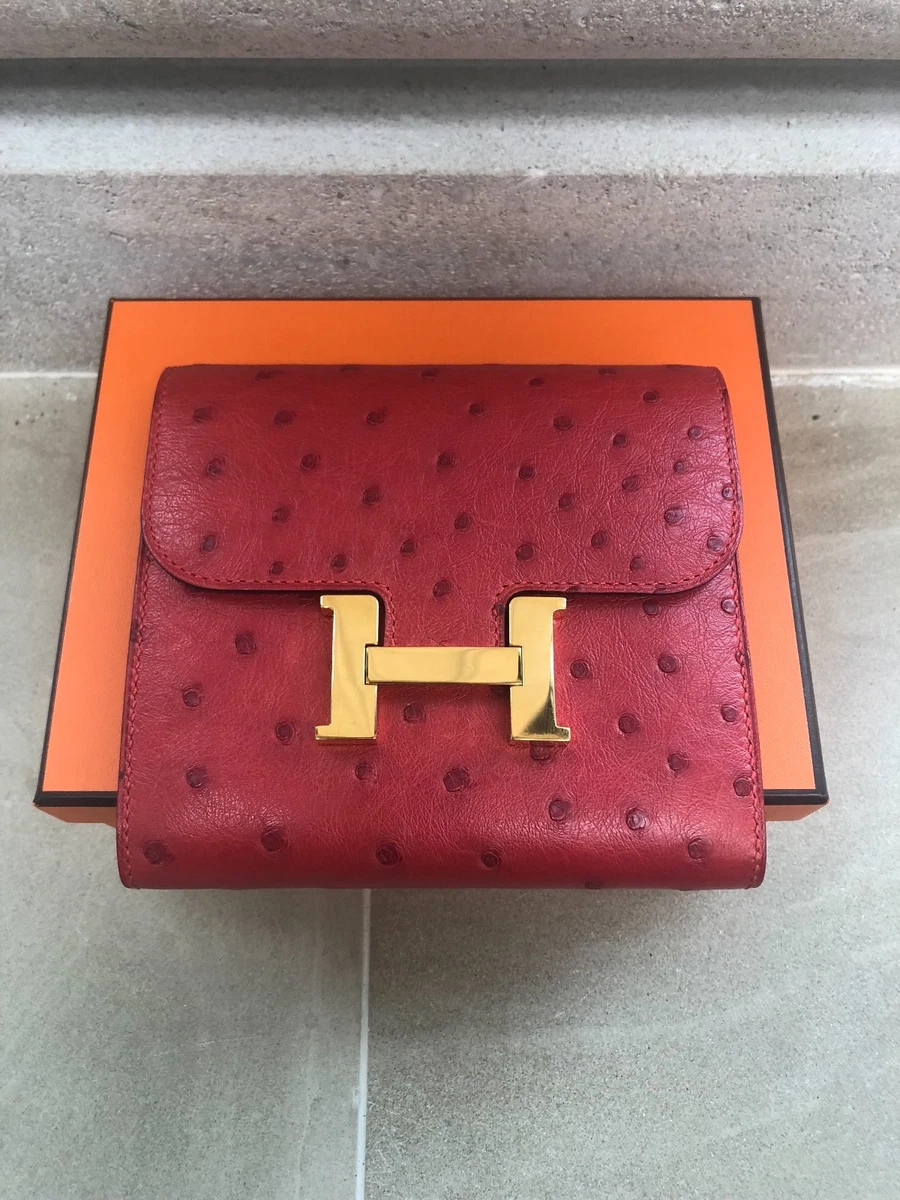 Hermes ostrich skin leather, Women's Fashion, Bags & Wallets