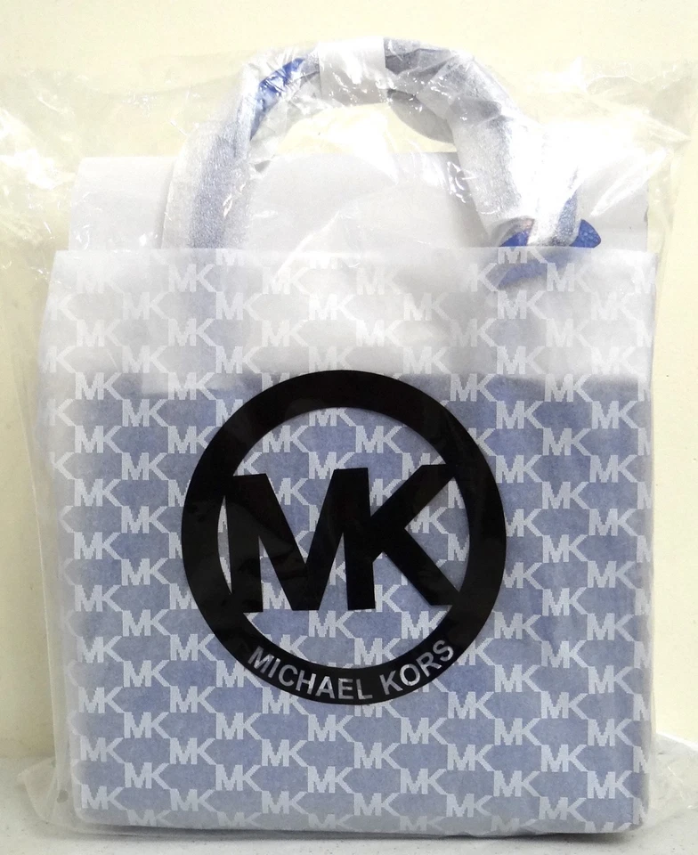 Bolso Mensajero Michael Kors Mercer Mediano Eléctrico Azul Cuero Guijarro Foto 4 de 4