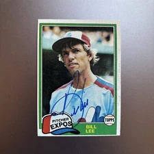 BILL SPACEMAN LEE 1981 TOPPS AUTOGRAPHED SIGNED AUTO BASEBALL CARD