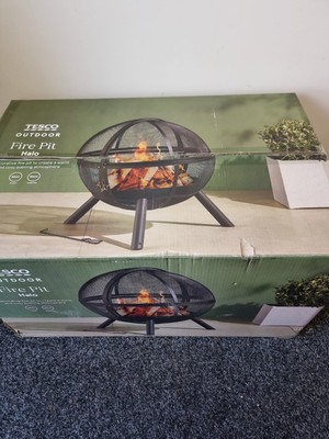 Tesco Halo Outdoor Round Ball Fire Pit Patio Garden Decking Firepit 86cm ×  80cm for sale online | eBay