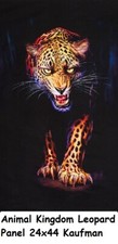 Animal Kingdom Animal Leopard Panel cotton quilt fabric Kaufman 24x44 19869-286