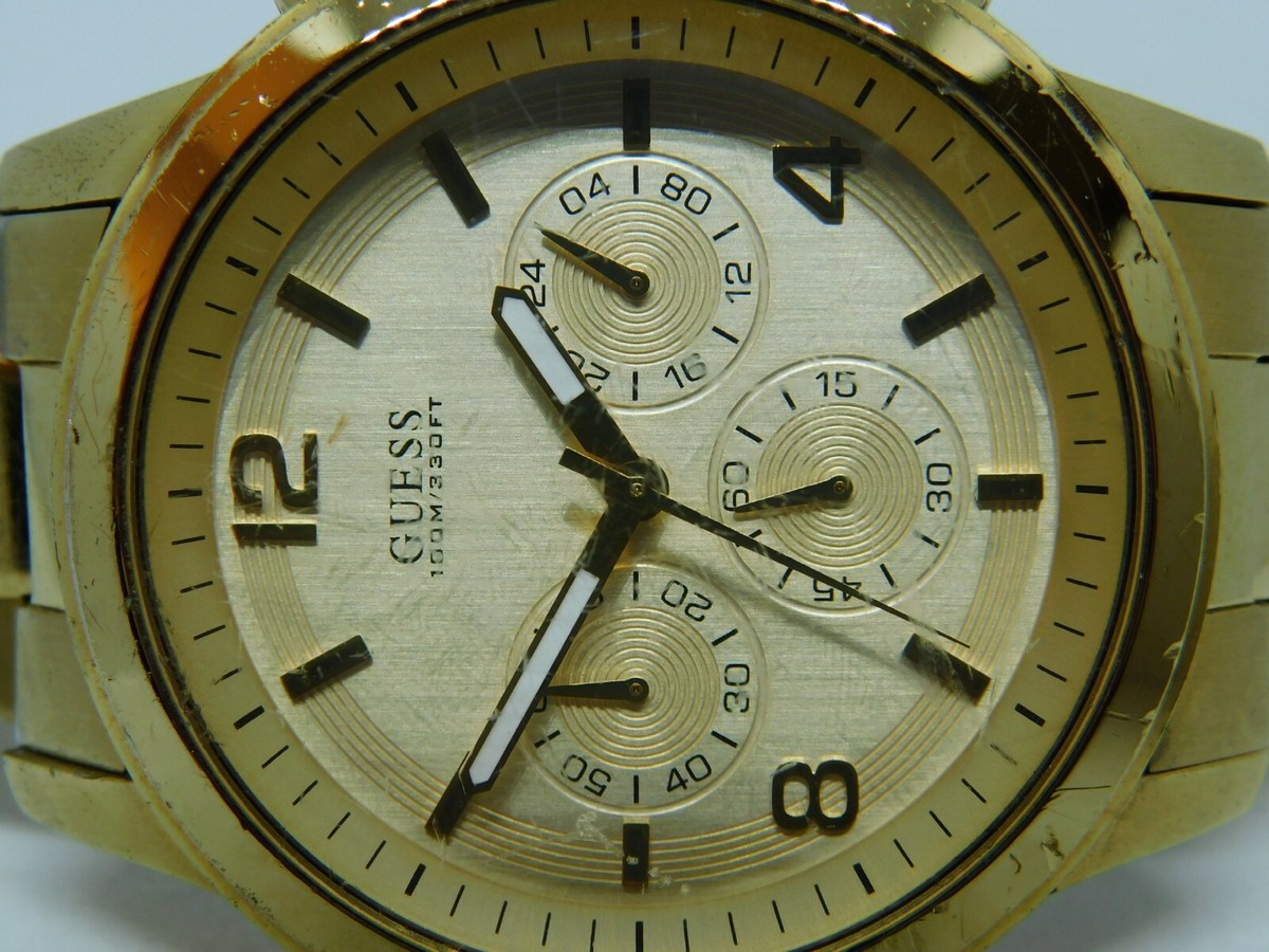 Guess Waterpro U15061G2 Gold Tone Quartz Analog Men's Watch