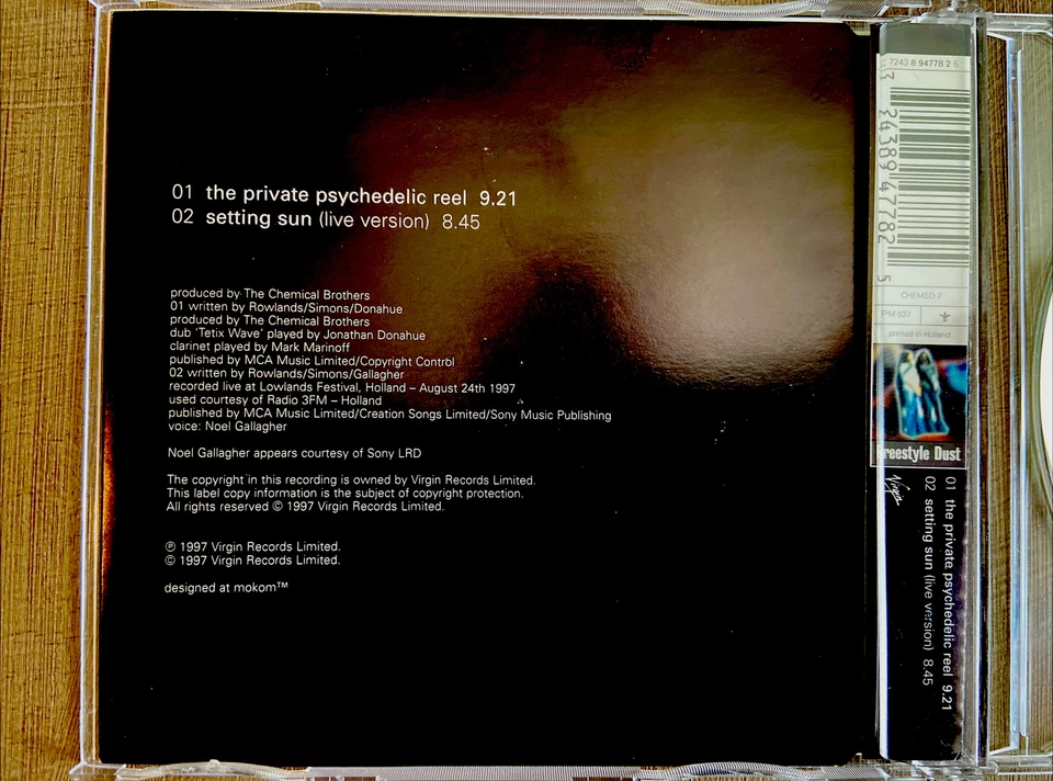 CHEMICAL BROTHERS RARE CD Private Psychedelic Reel Setting Sun MERCURY REV OASIS Foto 3 de 3