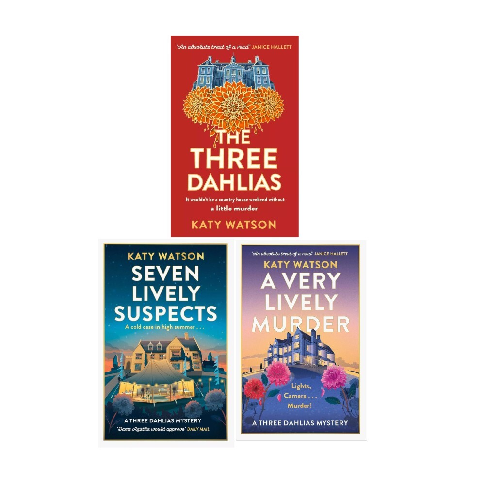 Katy Watson Unisex Golden/Cream/White Three Dahlias Mysteries 3 Books Collection Set By Seven Lively Suspe - Image 3