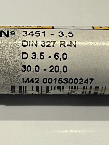 Guhring 3451 3.50mm HSCo 2 Flute Weldon Shank Slot Drill - Uncoated - DIN 327D - Imagen 3 de 3