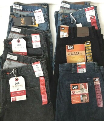 Men's New LEE Jeans Pants 5 Pockets Zip-Front -CHOICE Size & Color