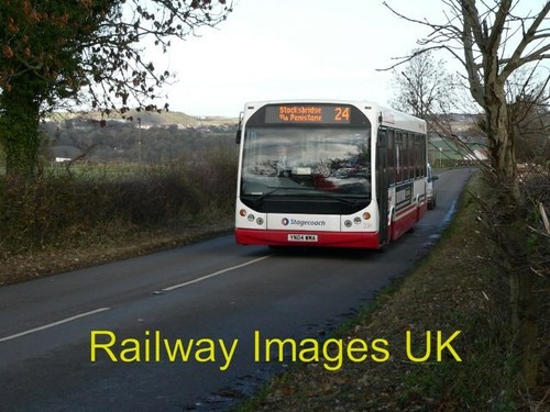 Bus Photo - Rural bus leaving Hood Green  c2006