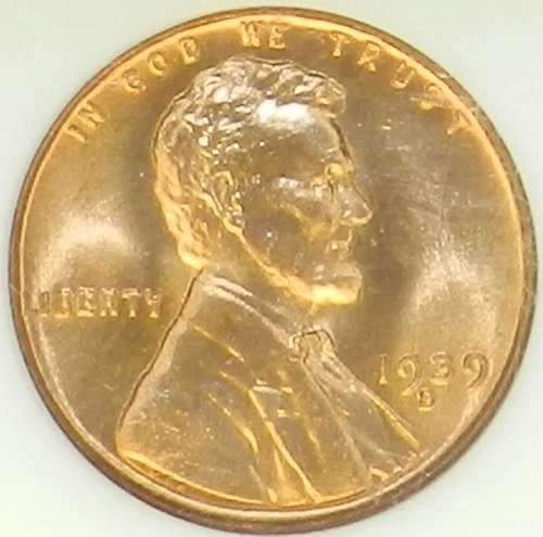 1939 S Lincoln Wheat Cent MS 67 RD - NGC Red Wheat Penny [785]