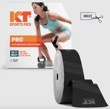 NEW KT Tape PRO Black UNCUT 125 ft Jumbo Sports Med Kinesiology Athletic Tape  