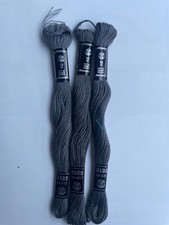 1 Strang MEZ Sticktwist 10 m 100% Baumwolle  Farbe 'Grau  Nr.400