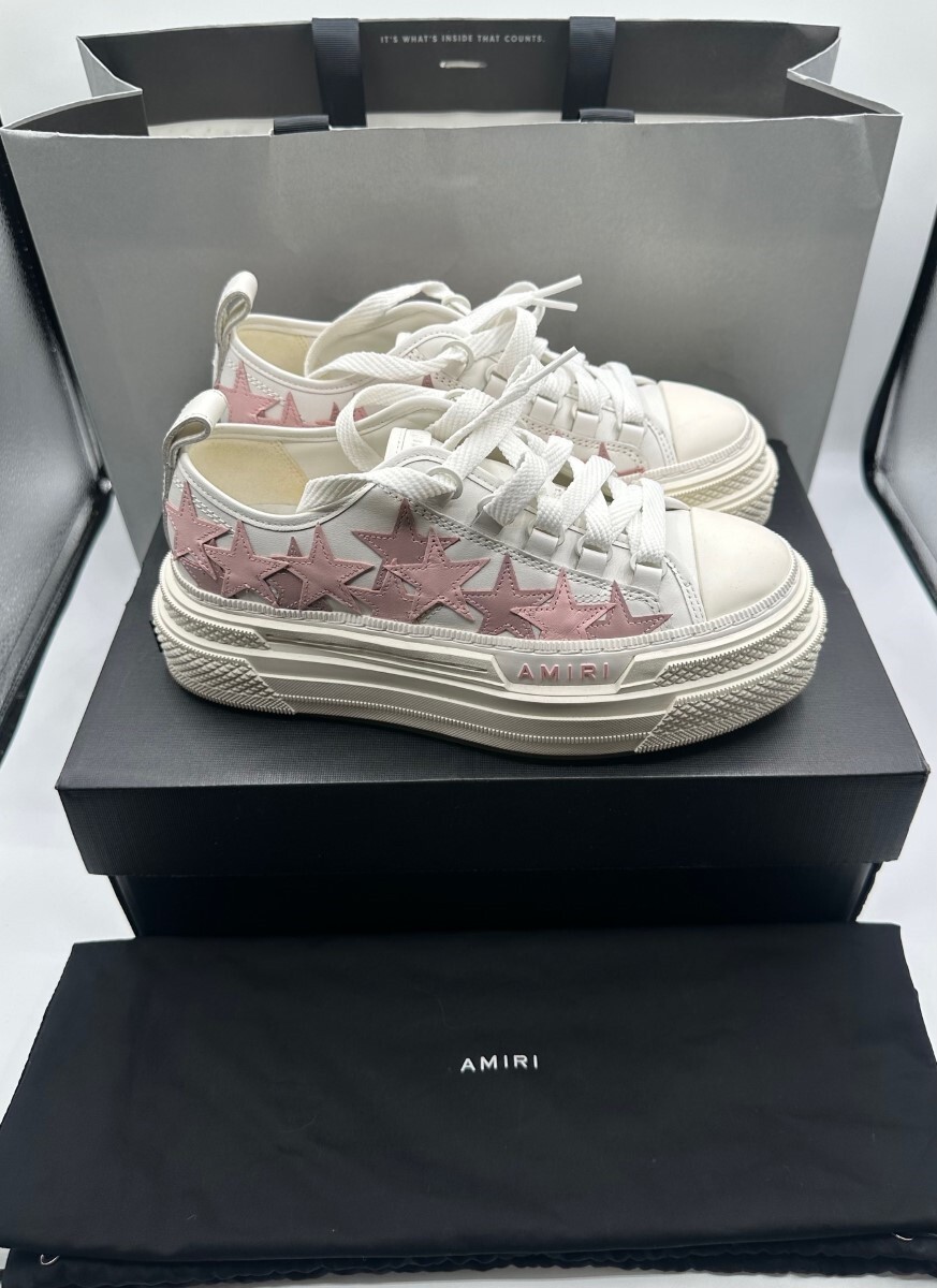 AMIRI Platform Stars Court Low White & Pink (Women