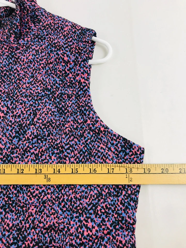 Exertek Vest, Women's Size Small, Black Pink Blue, Full Zip, Quilted - Image 4 of 4