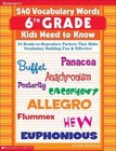 240 Vocabulary Words: 240 Vocabulary Words 6th Grade Kids Need to Know : 24 Ready-to-Reproduce Packets That Make Vocabulary Building Fun and Effective by Linda Ward Beech (2003, Paperback)