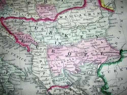 Origial 1860 Mitchell Map of AUSTRIAN EMPIRE & ITALIAN STATES 12.5 X 15.25 - Picture 8 of 10