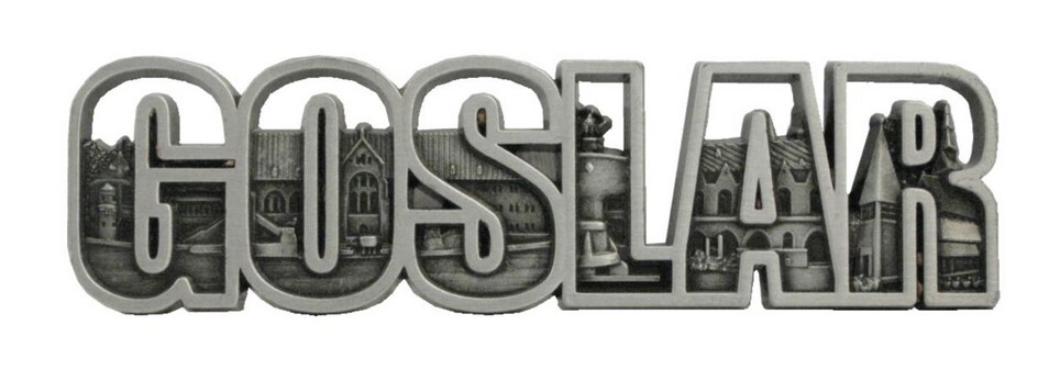Goslar magnet metal letters Lower Saxony souvenir Germany (si)