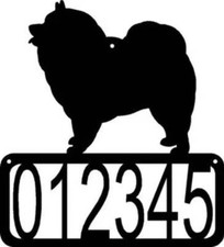 Keeshond Dog House Address Sign - Made in USA