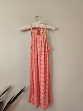 Michael Kors Sleeveless Dress, Pink with Gold Neck Accent, Size S, Zippered