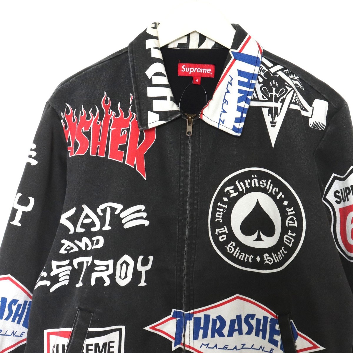 Supreme x Thrasher Work Jacket Black Size M 15SS Work Jacket