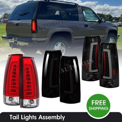 For GMC/Chevy 1990-1998 C/K Silverado Sierra Yukon Tahoe C-Bar LED Tail Lights