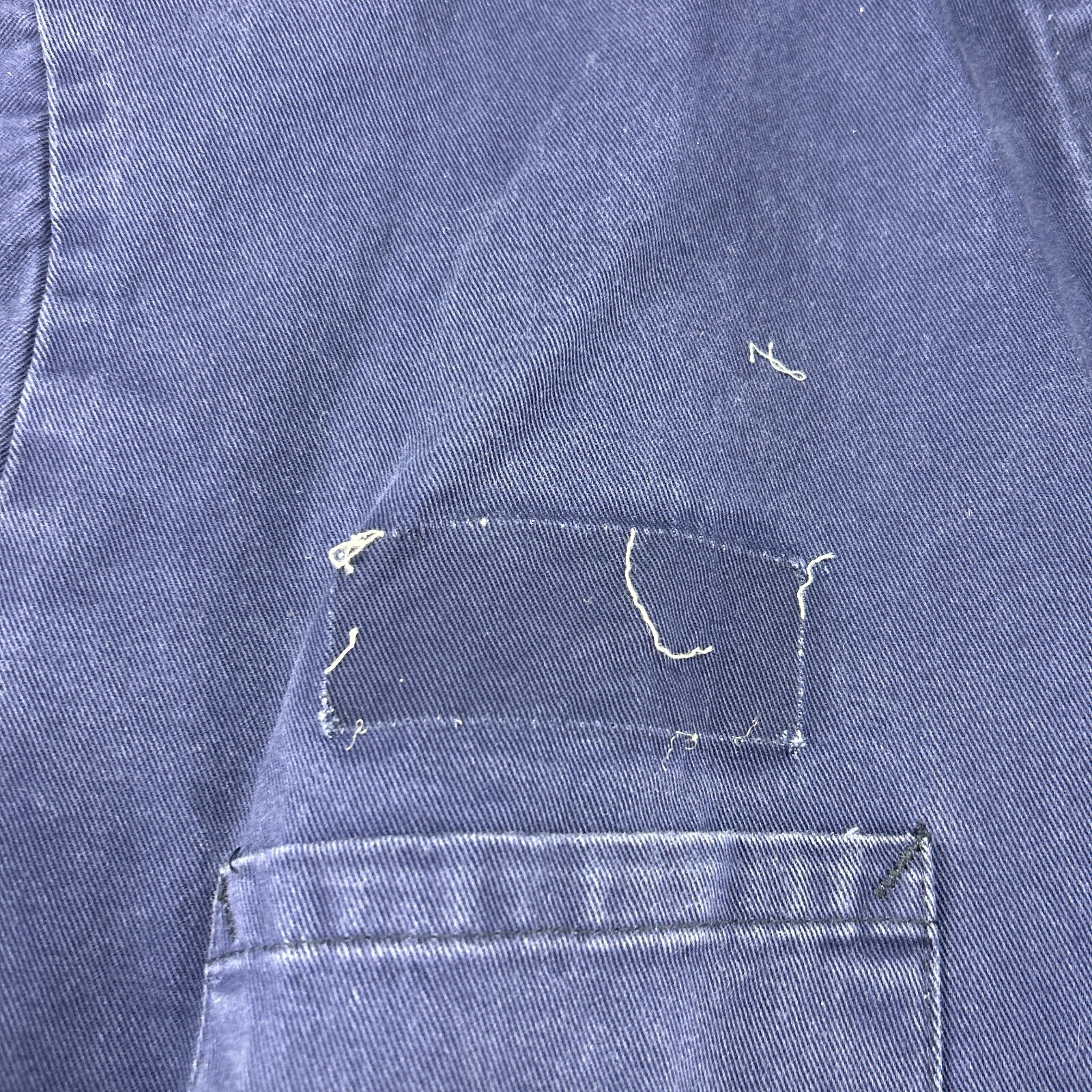 VINTAGE GCA Coveralls Mens 46 Long Blue Snap Button Mechanic Workwear Jumpsuit