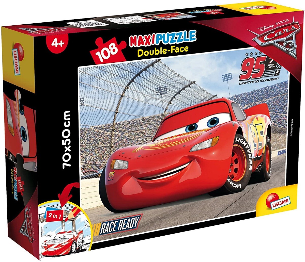 CARS 3 - LIGHTNING MCQUEEN - Lisciani 2in1 Maxi-Puzzle 60603 - 108