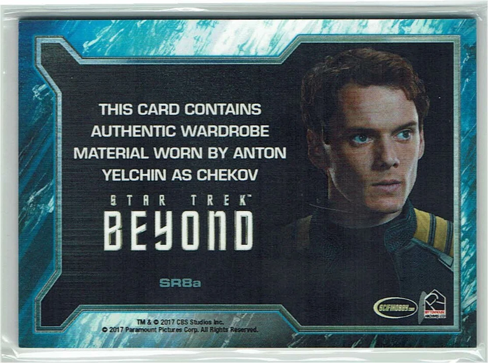 Star Trek Beyond Movie 2017 Wardrobe Relic Reward Card SR8a Anton Yelchin Chekov - Image 4 of 4
