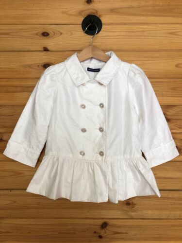 Original Marines Jacket Age 12 White Girls 3/4 Sleeves Button Up Lightweight New - Afbeelding 1 van 10