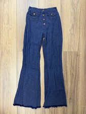 Vintage Maverick Flared Bell Bottom Jeans Womens Juniors 5/6 20x27.5 USA