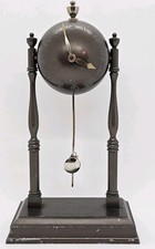 Antique 1939 New York Worlds Fair Mechanical Wind-Up Globe Baseball Clock